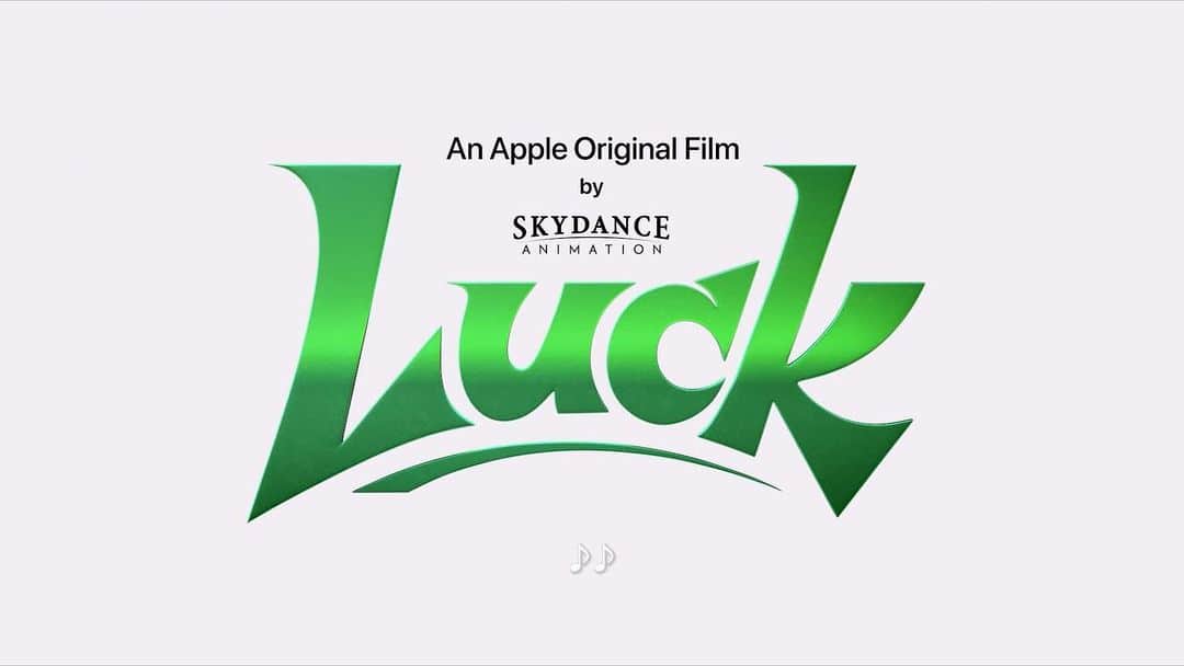 のインスタグラム：「Hold onto your lucky pennies. From Apple Original Films and Skydance Animation, Luck is the story about Sam Greenfield: the unluckiest person in the world.  Luck is streaming August 5, exclusively on @appletvplus」