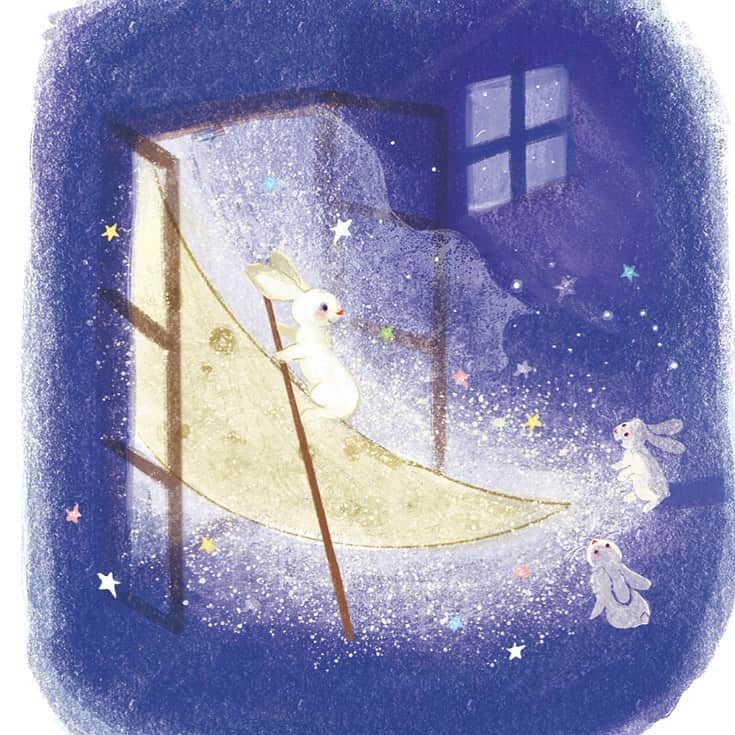 おおで ゆかこのインスタグラム：「月のおふね」