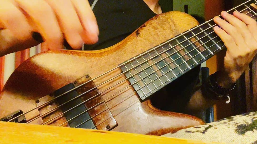 森田悠介のインスタグラム：「Move... #feel #improvistation #talantas #essence #flamenco #bass #solo #practice #6stringbass #adamovic #adamovicbasses」