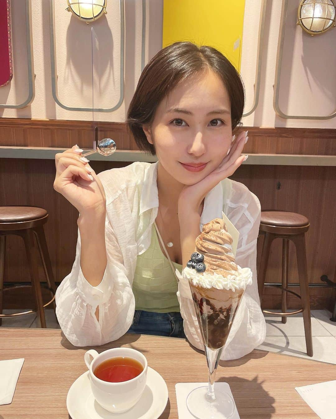 中西渚のインスタグラム：「美味しかった🍫🍨」