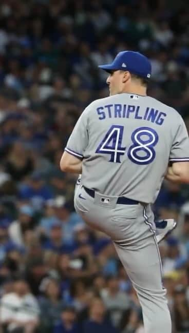 ロス・ストリップリングのインスタグラム：「Awesome pitching in front of a sea of Blue Jays fans in Seattle. Lived up to the hype for sure! #BlueJays」