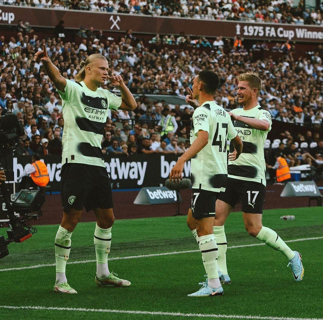 ケヴィン・デ・ブライネのインスタグラム：「Perfect start! Premier League, welcome to @erling.haaland ! 😝」
