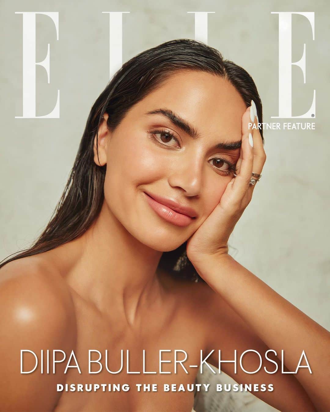Diipa Büller-Khoslaのインスタグラム：「My first @elleindia cover. 🥺❤️   “After disrupting the global influencer industry, @diipakhosla is all set to disrupt the global beauty industry, with her radically transparent beauty brand @indewild within 2.5 hours of its launch, the brand sold out on @mynykaa” - @elleindia   It’s such a pinch me moment to be on the cover of Elle, a magazine I read consistently as a teenager. Thank you to the full team for making this happen. 🥰🤗✨  #partnerfeature with my brand @indewild  Photography: @mohitvaru  Make-up: @makeupbyanighajain  Hair: @hairbyradhika」