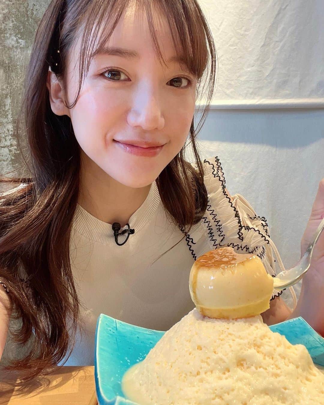 のインスタグラム：「今日19:00〜大阪ほんわかテレビ ひんやりスイーツ特集🍮🥄 レポートさせて頂きました🏝✨  美味しいだけじゃなく見た目も可愛い(おもしろい) スイーツ&お店ばかりでした🥰 是非ご覧くださいねっ🍹  #大阪スイーツ#京都スイーツ#神戸スイーツ#関西#食レポ#夏#ひんやりスイーツ #かき氷#アイス #大阪ほんわかテレビ」