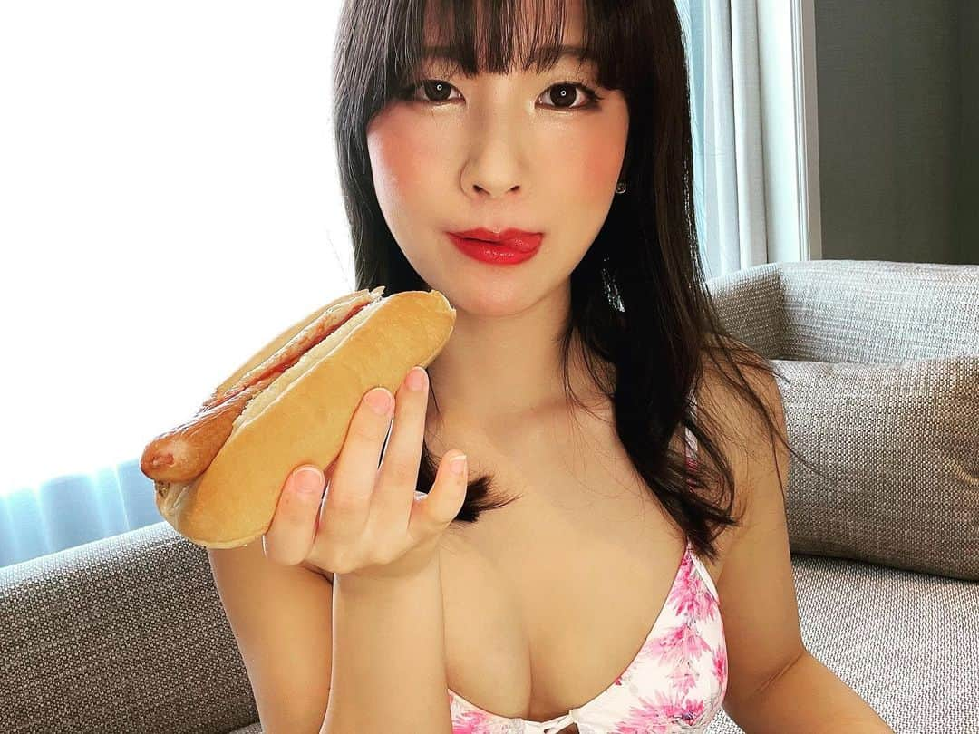 水谷あおいのインスタグラム：「だいすきなホットドッグ🌭」