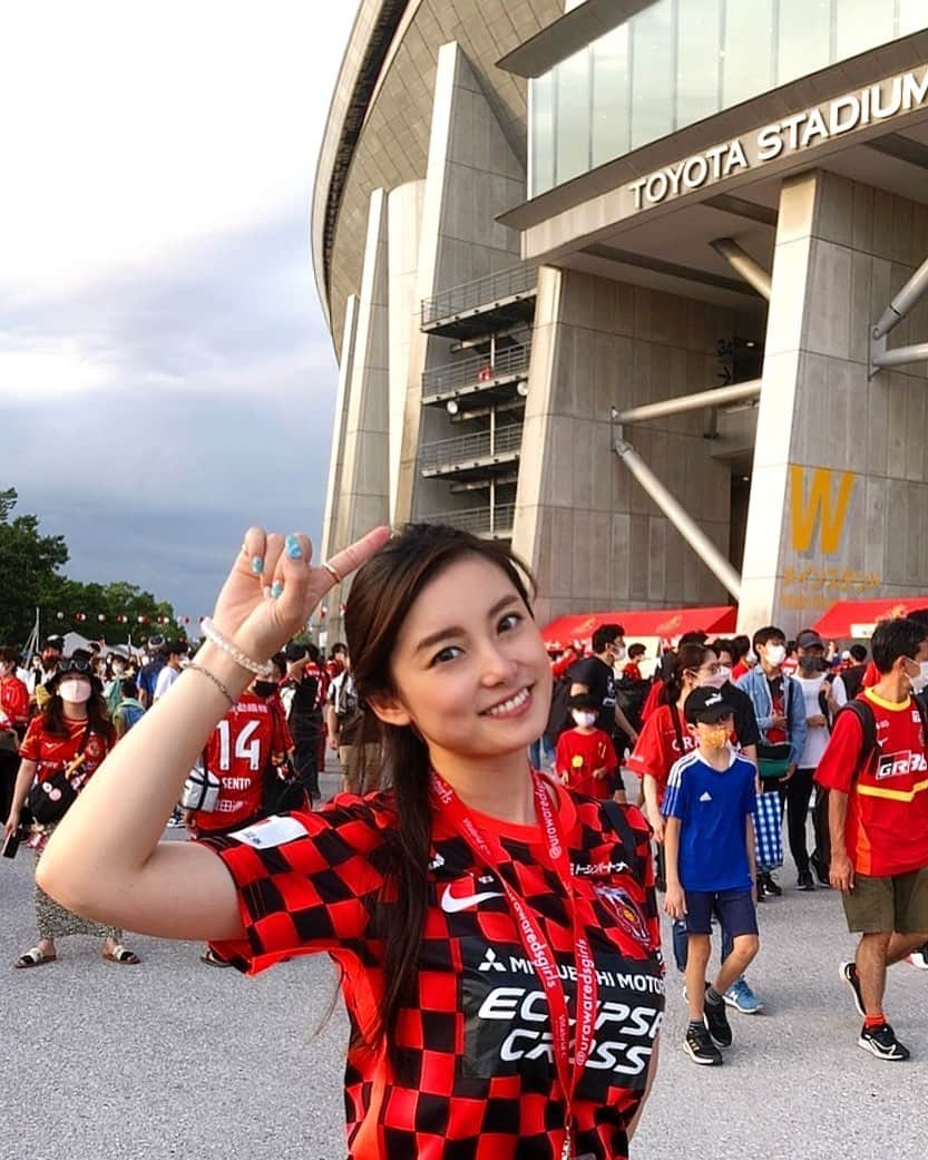 時田愛梨のインスタグラム：「vs 名古屋グランパス 参戦！！！！！ #urawaredsgirls #urawareds #toyotastadium #時田愛梨  #とっきー #アウェー参戦 #暑い #名古屋」