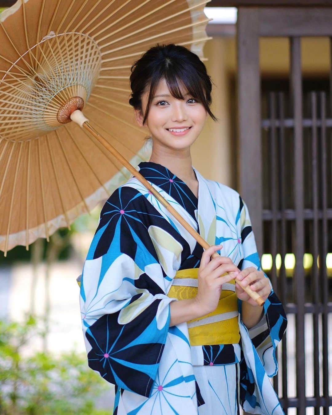 山本ゆうかのインスタグラム：「浴衣👘🌂」
