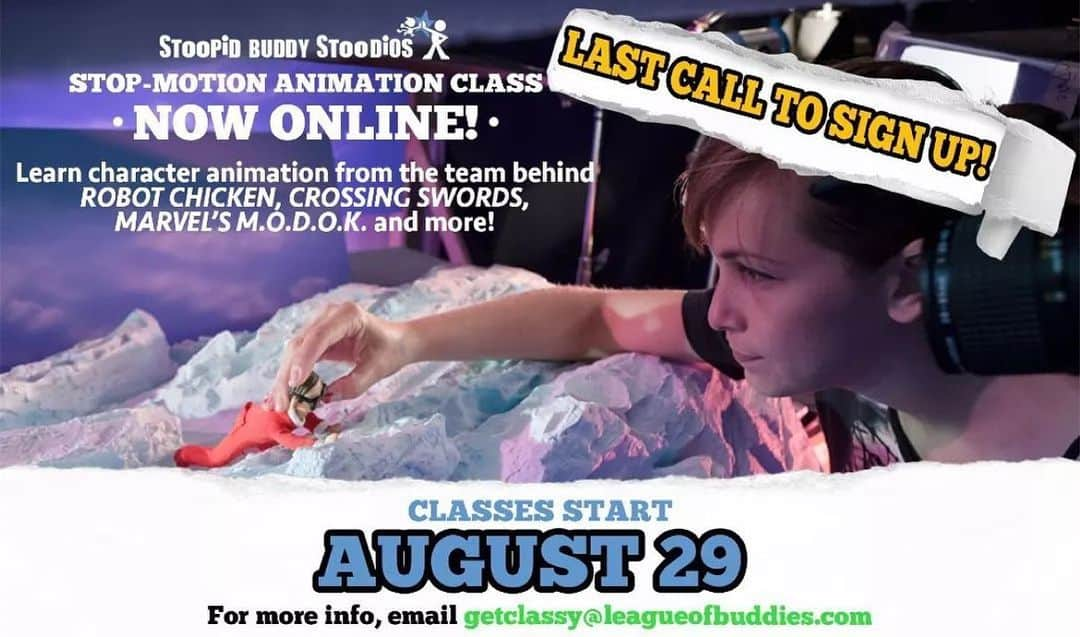 セス・グリーンのインスタグラム：「Wanna learn how we do it??  Repost from @stoopidbuddystoodios • 📣 LAST CALL! 📣 Our online stop-motion classes are filling up! Secure your spot and get all your burning questions answered by shooting an email to getclassy@leagueofbuddies.com 📧 This is a one-of-a-kind hands-on experience you don't want to miss!」