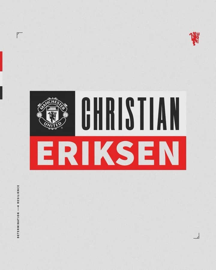 クリスティアン・エリクセンのインスタグラム：「Christian Eriksen is a RED! ✍️🔴  #MUFC #ManUtd #Eriksen」