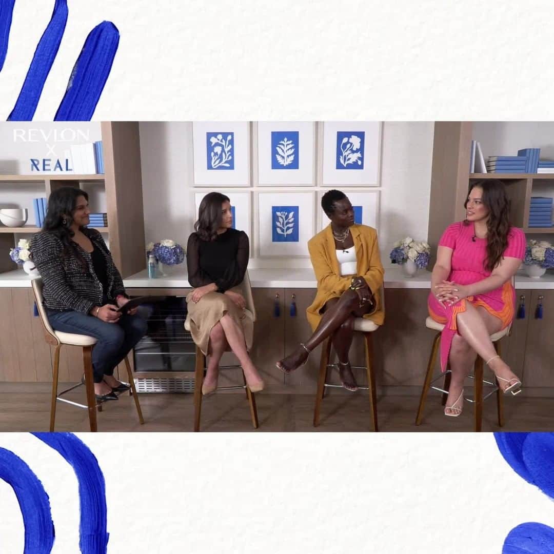 Revlonのインスタグラム：「Mental health is beautiful. Full stop.   Hear more of our impactful Revlon x Real (@joinreal) conversation with Supermodel & Entrepreneur @ashleygraham and NYT Best Selling Author & Fitness Instructor @tune2tunde over on Revlon.com!」