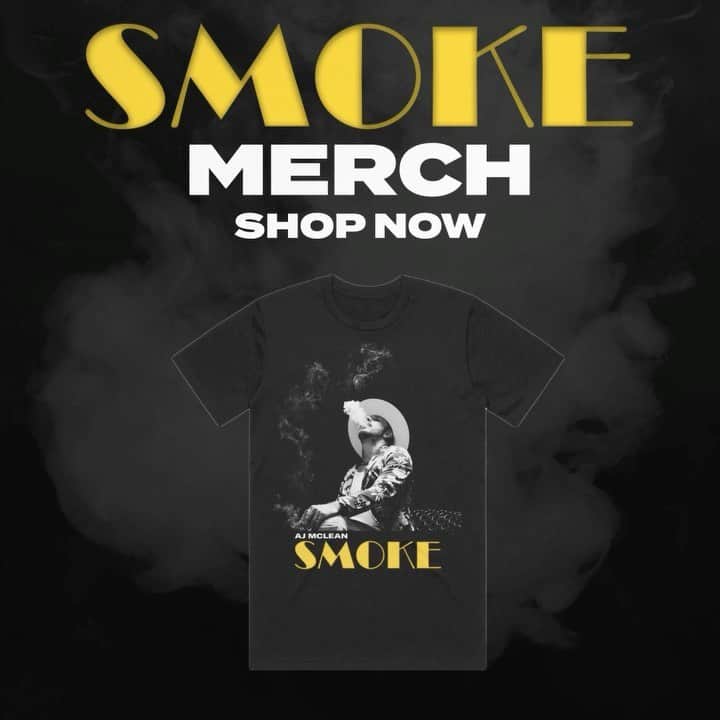 A.J.のインスタグラム：「Can’t wait to see y’all rep your “Smoke” merch! Shop now at the link in my story. #SmokeAJ」