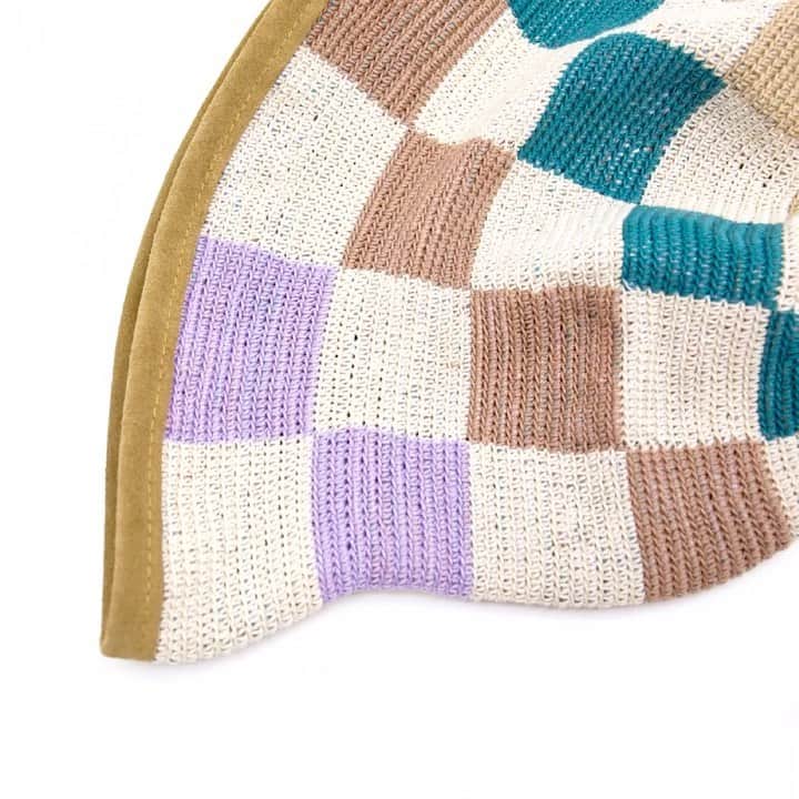 Nick Fouquetのインスタグラム：「NF Checkerboard Bucket  #NickFouquet #NF #Universe #2022 #Collection #Venice #Beach #California #Checkerboard #BucketHat #Knitwear」