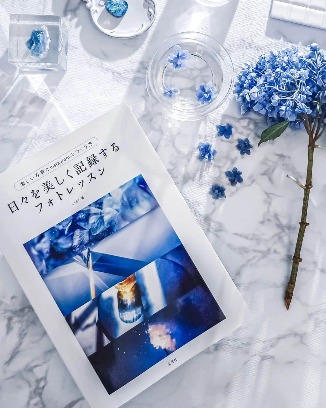 6151のインスタグラム：「書籍発売のｵｼﾗｾ。｜#日々を美しく記録するフォトレッスン  ムック「日々を美しく記録するフォトレッスン(玄光社)」を7月25日に発売します。  Amazonやヨドバシ.comなどでもご予約受付中です。ぜひ、お手に取ってご覧ください。あなたの本棚の1冊としてお迎えいただけたら嬉しいです。  “本書は、写真の楽しみ方を紹介するものです。 暮らしのなかで、心が揺れたことや感動したことを写真に美しく残す方法をお伝えします。“  日々を美しく記録するフォトレッスン・6151著／玄光社  https://www.genkosha.co.jp/gmook/?p=28500  ---  写真を撮る時の心構え、何を思いシャッターを切ったのかをシーン毎に可視化した内容です。わたしのInstagramの使い方も少し載せています。  実は自分の気持ちを言葉で表現することが大変苦手です。だからこそ言葉の要らない写真にのめり込んだのではないかと思う程度には感情を写真にぶつけたり注ぎ込んだりしている時があります。それがモチベーションになっているところも大いにあって難しいことは考えずに感じたまま撮る、写真で自分の”好き”を静かに密かに集めている感覚。それが楽しい。 そんな、なんとなくの感覚で続けていた写真について自分でも気が付けなかった「撮る意味」を再認識できた1冊になったように思います。知らなかった自分を知れたというか。  言葉にできないからこそ写真を撮る、そんな風に感じているごいちが単著で写真のレクチャー本を作るなんて恐れ多いよ…(特別な技術なんて持ってないし…)という自信のなさから嬉しさだけではないへっぴり腰でスタートした制作、わたしの至らなさで制作中はたくさんのご心配もおかけしました…完成に至ったのは玄光社さんをはじめご協力くださったスタッフの皆様のおかげでしかないです。わたしの拙い言葉を丁寧に拾い上げてくださり、想いを込めていただきました。  まさかこの数字で単著を作る日が来るなんて。6151著て。夢みたい。なんだか信じられないなぁ、本当に書店に置かれるのかなぁとまだふわふわしています。  ご予約お待ちしております！  ---  余談｜  いよいよ制作がはじまるというタイミングでの父の他界。難病を患っており年々増えていく病でぼろぼろな父を幼い頃から見ていたせいか思春期になる頃には「"いつか"は近い未来かもしれない」と自然と考えるようになっていた。いつその時が来ても良いように覚悟して生きなければと思いながら生活してきたつもりだったが、父のろくでもなさをそっくり受け継いでしまったわたしの覚悟など薄っぺらく。たったひとりの親の死を前にしてそんな覚悟は呆気なく崩れ去ることを知る。大切な人の死を前にしてなぜ「大丈夫」でいようと思ったのかよくわからないがたぶん長女だからだろうなと思う。長の背負う運命だ、くらいに思ってた。  父の死後、他愛なくてなんでもない日々を記録することの大切さが言葉だけではなく実感として身に沁みた。書籍の制作と重なったおかげで自分にとって写真とは何かと深く考える機会でもあった。 わたしが写真をライフワークにしたきっかけはいくつかあるがカメラに触れるハードルを下げてくれたのは父だ。  遺品整理のために訪れた実家で片付け中のこと。山程出てきた父が愛用していたがらくたカメラや家族のアルバム。貼り付けられフィルムで被われた写真は経年変化で色褪せていたが、懐かしさも知らなかった光景もたくさん記録されていて忘れていた記憶が次々と頭の引き出しから溢れてくるようだった。高価なカメラやレンズで撮ったわけでもなく、息を飲む絶景でもきらびやかなリゾート地でもない、ただ父が生きた日常が淡々と写っている。そこに幼い自分もちゃんと存在していてページを捲りながらこれは一緒に生きていたことの証だなぁと感じた。父が見てきたありのままの景色を時を越えて見ているということが感慨深く写真のこういうところが最高だと叫びたくなった。大切な人を幸せにする写真、愛する者を想う写真。 わたしにもそんな写真が撮れているだろうか、この先の人生で撮れるだろうかとずっと考えている。  喜びも悲しみも全てひっくるめて日常写真は愛だし人生だ。だから惜しみなくたくさんのシャッターを切りたいなと思う。つらくて苦しい時にファインダーを覗くほど強くはなれないし余裕もないけど、ささやかでも「今日も世界は美しかったよ」と未来に届けたいなと思う。あなたが生きているからわたしの世界は美しいのだ。  ---  思いのまま書き出してみたがさすがに丸裸過ぎて内容が重いか…と自分に嫌気が差して“あとがき“には書けなかったことをここに記しました。」