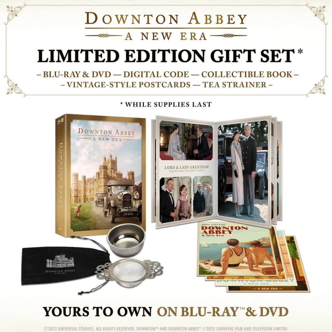 ダウントン・アビーのインスタグラム：「A collection even the Dowager Countess would approve of. Get the #DowntonAbbey: A New Era Limited Edition Gift Set with tea strainer, vintage postcards and more http://uni.pictures/DA2」