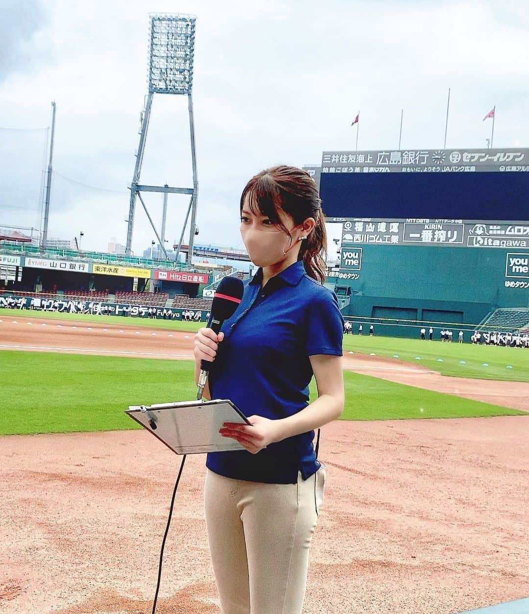八幡美咲のインスタグラム：「今日も高校野球取材に来てます☺️  さて、ひろしまリード 「アナウンサーリレーコラム」を 担当しました🥰  今回のテーマは「夏と言えば！」🌺 私の場合は、高校野球です⚾️  １年目は「甲子園への道」のナビゲーター ２年目からは「高校野球ダイジェスト番組」のMCを 担当しています🌸  思いが溢れて、長文になってしまいました✨  【広島リード 高校野球 八幡美咲】で検索するか 八幡美咲( @misa_tabi0123 )のストーリーから 飛んでください💓  また、試合開催日は 「高校野球特設サイト」で ダイジェスト番組を生配信しています☺️ 21時半からです(՞˶･֊･˶՞)🌸 そちらも合わせてぜひご覧ください✨  https://hread.home-tv.co.jp/post-178046/amp/  珍しく目がキリッとしてます☺️  #ホームテレビ #アナウンサー #ひろしまリード #高校野球 #八幡美咲」