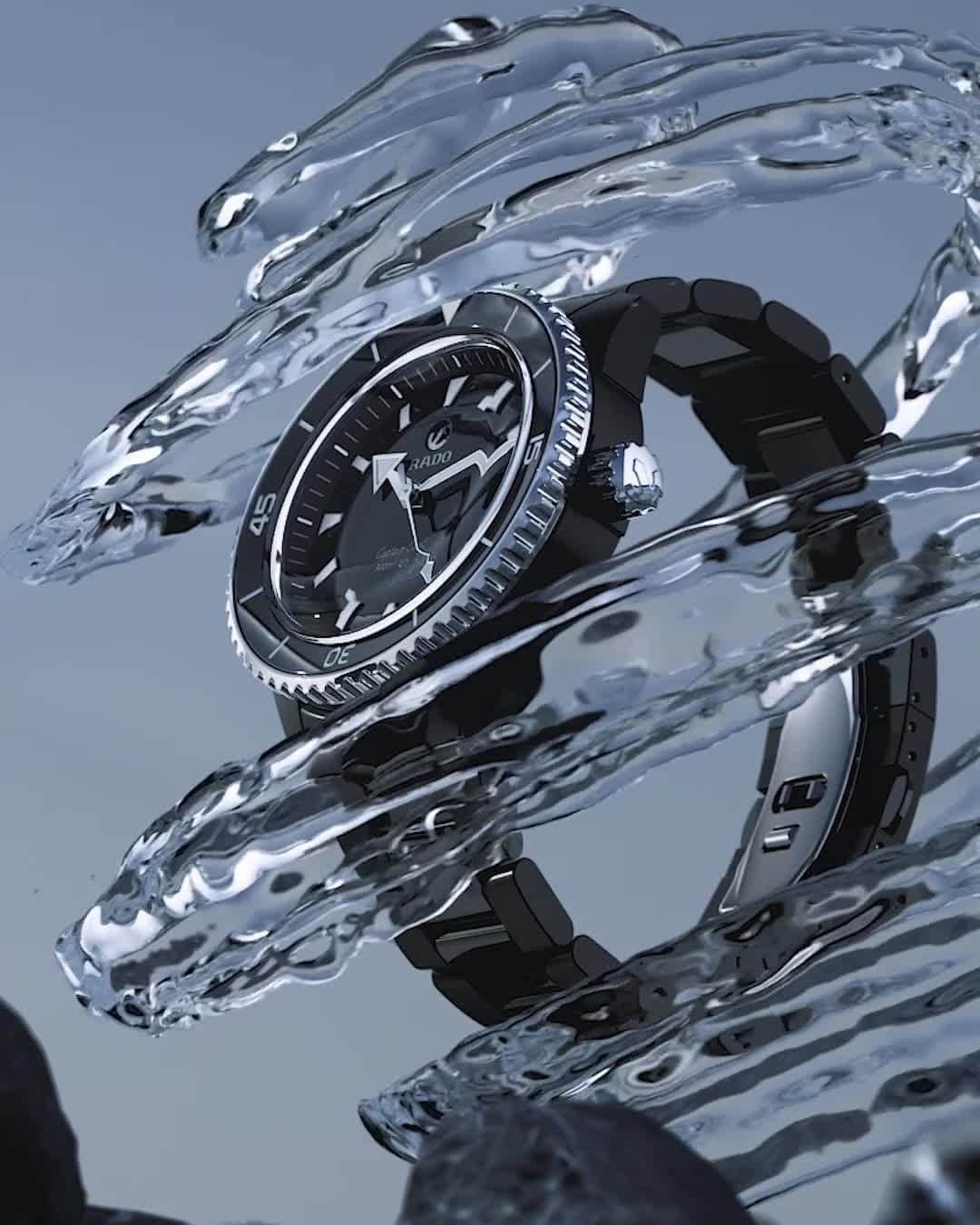 ラドーのインスタグラム：「In a rugged world of permanent challenge, the Captain Cook Diver was developed to adapt to any situation, in the wilderness or in everyday life.  #RadoCaptainCookDiver #Feelit #diverwatches」