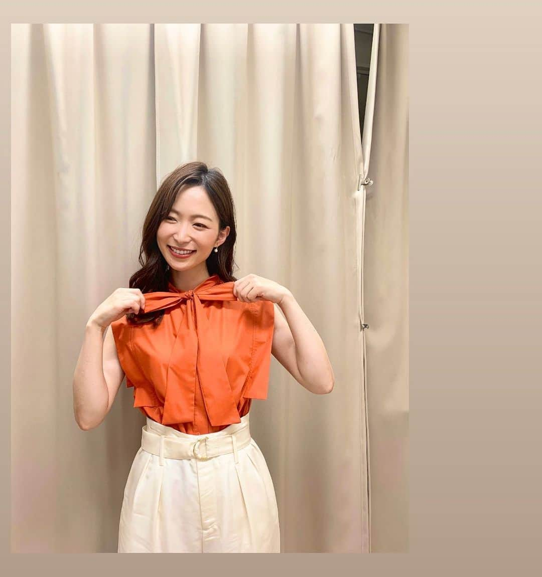 速水里彩さんのインスタグラム写真 - (速水里彩Instagram)「.  ビタミンカラー🍊が可愛かった🤭💓  三連休明け！ 今週も元気に行きましょう〜✊✨  #東海テレビスイッチ  #🍊 #衣装」7月19日 18時47分 - hayami.risa