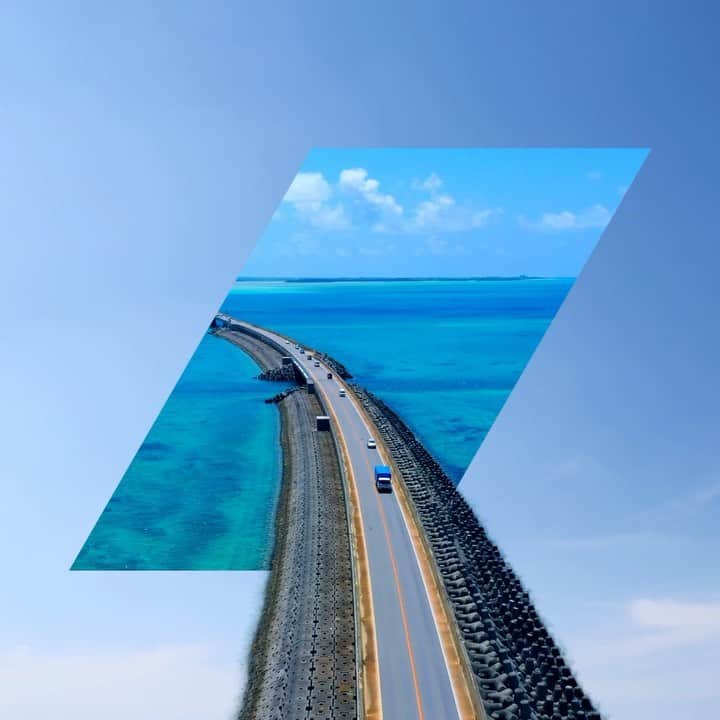のインスタグラム：「With miles and miles of magnificent scenery, the #IrabuOhashi Bridge is the longest toll-free bridge in Japan. #BluesofJapan #AllNipponAirways」