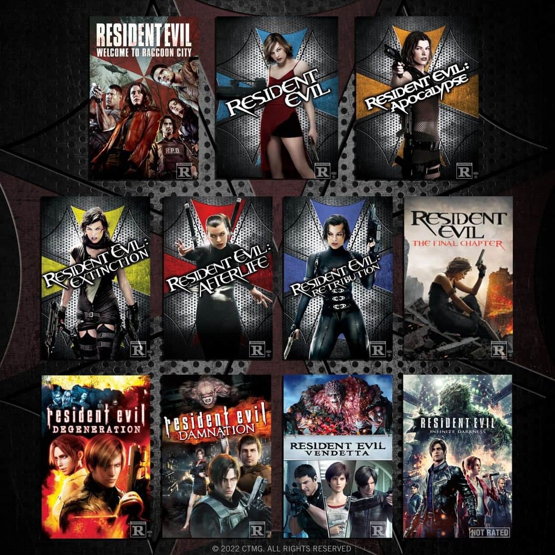 Resident Evilのインスタグラム：「Re-visit the world of #ResidentEvil with these movies and more. ⛱」