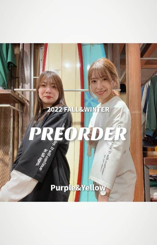 Purple & Yellowのインスタグラム：「【 22FW PREORDER 】.  左袖にメッセージプリントを入れたインレイ素材の7分袖プルオーバー。  袖全体を広めにしたビッグシルエットで着心地抜群！  リラックス感のある着こなしがお楽しみいただけます。  店頭、オンラインストアにて予約受付中！  ■メッセージプリント7分袖ビッグプルオーバー 品番:55-21CA50  【女性Staff:Minegishi/160cm】着用サイズ:M  #パープルアンドイエロー #秋冬新作 #プレオーダー #7分袖 #7分袖カットソー #7分袖tシャツ #七分袖 #七分袖tシャツ #袖プリント #シンプルカットソー #シンプルtシャツ #シンプルコーデ #アメカジコーデ #アメカジ女子 #アメカジ男子 #ストリートコーデ #メンズコーディネート #レディースコーデ #メンズライクコーデ #大人カジュアルコーデ #2022秋冬 #2022fw #22fw #2022aw #22aw #purpleandyellow」