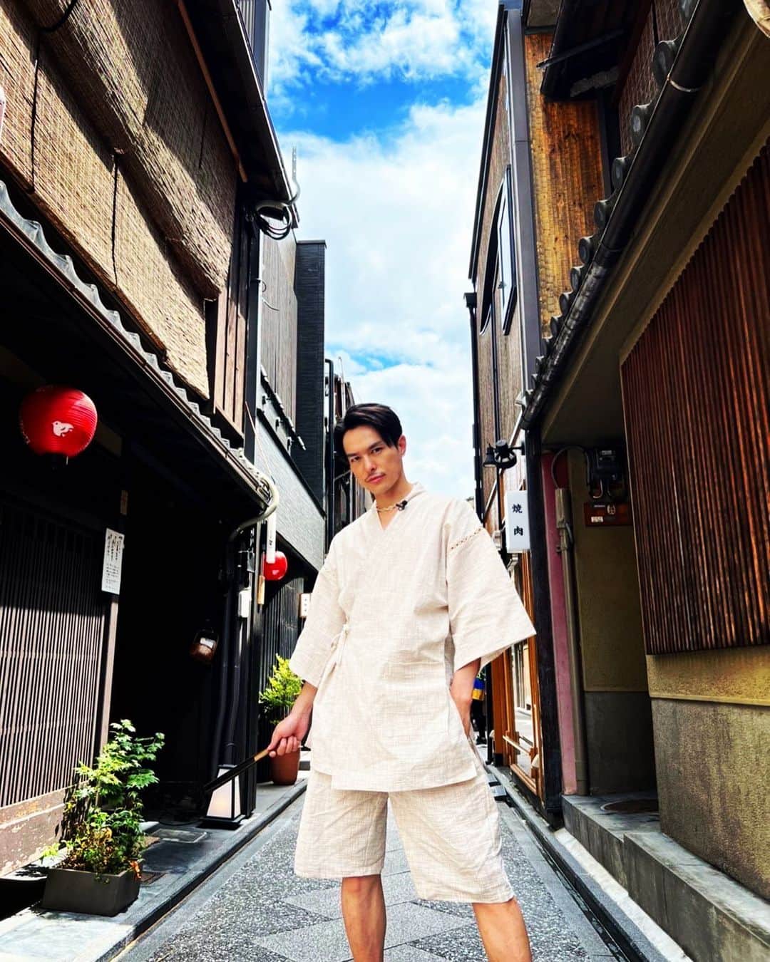 今市隆二のインスタグラム：「kyoto  #白甚平」