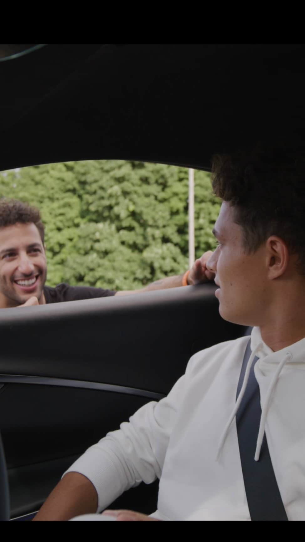 McLaren Automotiveのインスタグラム：「Daniel and Lando talk about how it felt to drive the iconic P1™. Well, in their own way…」