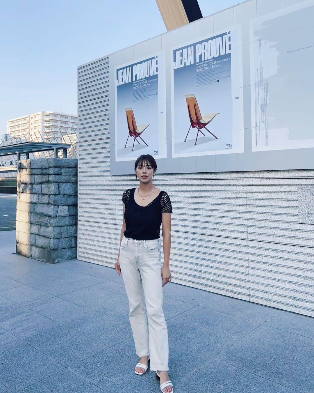 わちみなみのインスタグラム：「東京都現代美術館✨.   あみあみにはまりちゅう。  @upperhights @shein_japan @mango  @hanes」