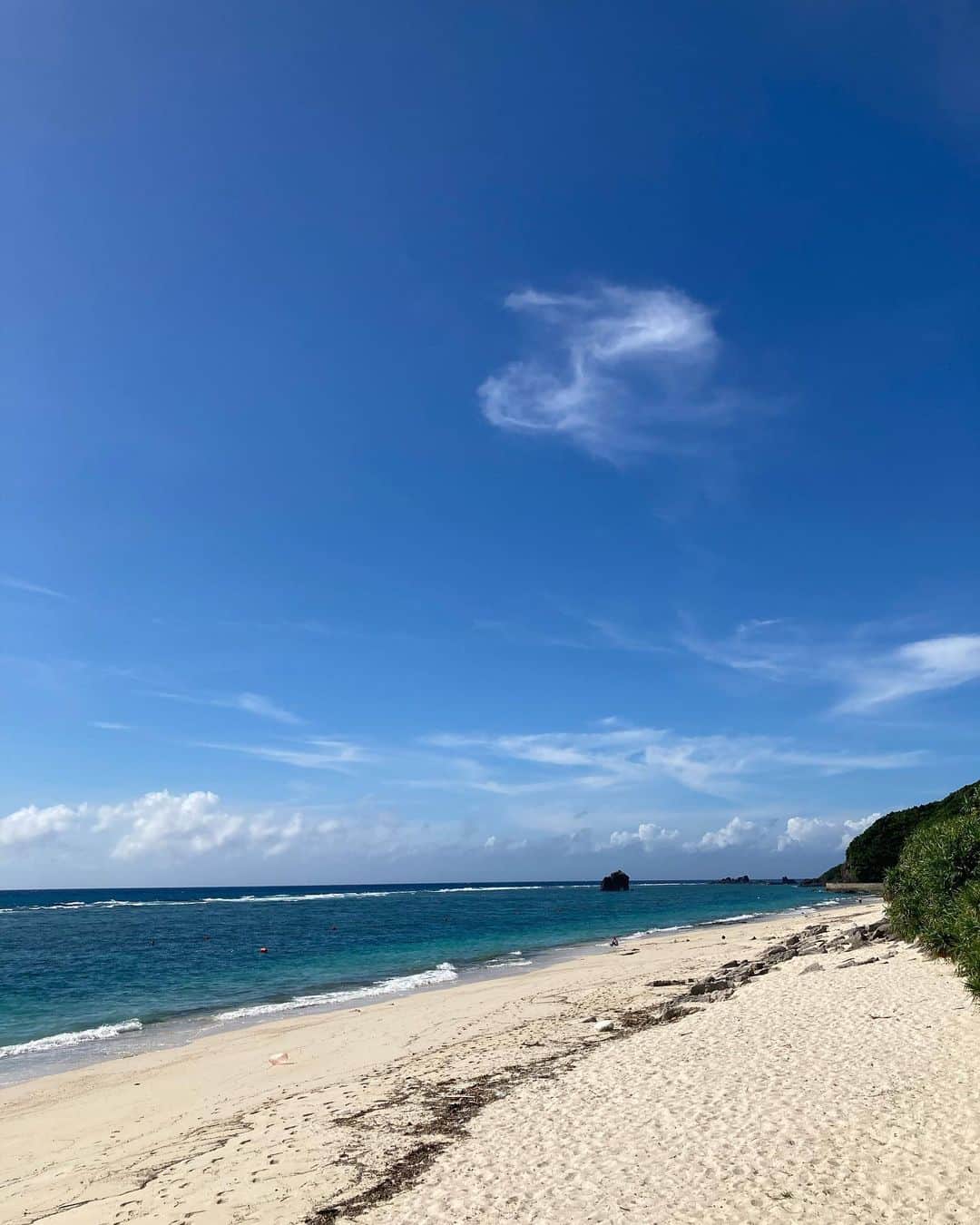 古谷恵さんのインスタグラム写真 - (古谷恵Instagram)「夏休み奄美大島へ。 お友達の実家があるのでみんなで休みを合わせて行ってきました。 島に住んでいらっしゃる方が奄美は時が止まっているからと仰っていたとおり島全体がのんびりしててただただのんびりしていられた4日間でした。 完全防備していたつもりだったのにしっかりと焼けました。いつのまにか私ばっかり紫外線を集める体質にでもかわったのでしょうかね？  そしてお酒もめっちゃ飲んだ！東京からワイン40数本送ってみんなでほぼ飲み切ったー。  楽しい日々はすぐに過ぎ去り実家に預けていた猫も帰ってきて今日から日常生活再開。唯一自分に買ったお土産のビッグ2オリジナルTシャツ着てこの夏を乗り切ろうと思います。」7月24日 9時09分 - megumifuruya