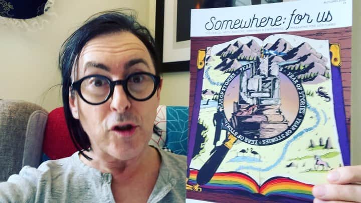 のインスタグラム：「I am so excited! @somewhere_forus is an LGBTQ+ magazine from Scotland and this issue features me as well as this beautiful illustration by Rob Matthews which you can get limited editions of prints of at somewhereforus.org!」