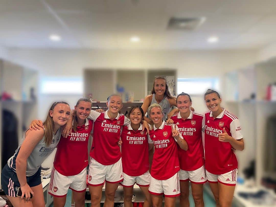 岩渕真奈のインスタグラム：「⚽️✅ ⁡ チームとして今シーズン初 そして個人的にも手術後はじめての試合⚽️  やっぱりサッカーは楽しいですね✨ ⁡ 毎日ハードにいい時間を過ごせてます🔥 1ヶ月後のシーズン開幕に向けて コンディション上げれるように頑張ります！！！ ⁡ ⁡ #Arsenal #AWFC」