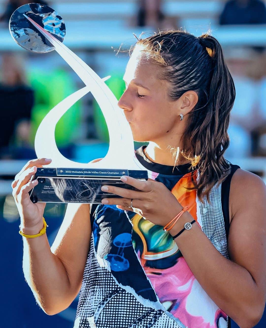 ダリア・カサトキナのインスタグラム：「My 5th🥰 Incredible week in San Jose, thanks everyone for your support💜 And special thanks to my fillete team🥩 See you everyone in Toronto💪🏼 #DD」