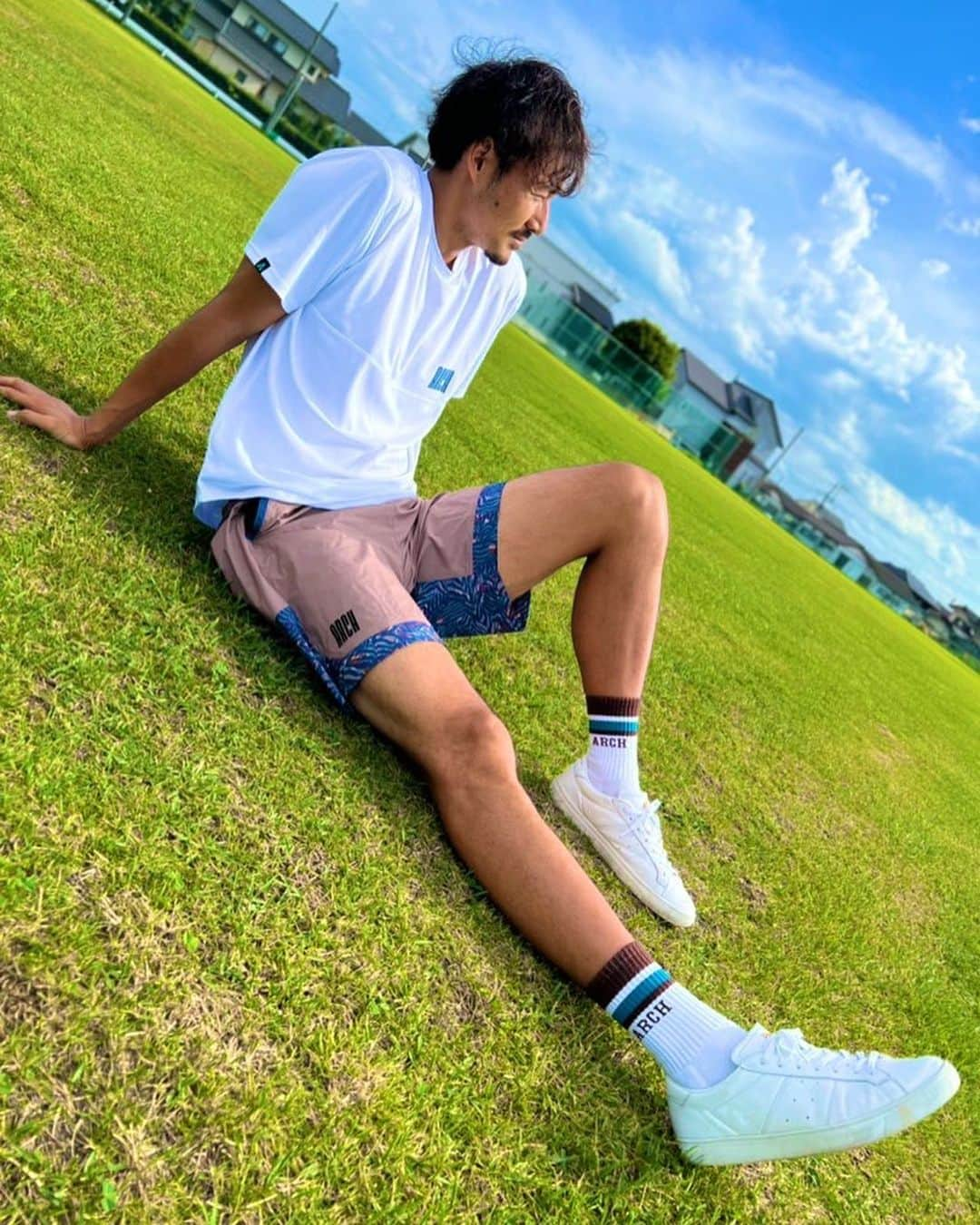 遥天翼さんのインスタグラム写真 - (遥天翼Instagram)「★Arch★  TOPS zebra section tee XXL  BOTTOMS zebra section shorts XXL  SOCKS TL sport crew mid W/B XL  #arch_bal #ARCH_BALLER #キョウハナニヲキテイコウ  https://arch-design.jp」7月25日 22時31分 - tenyoku