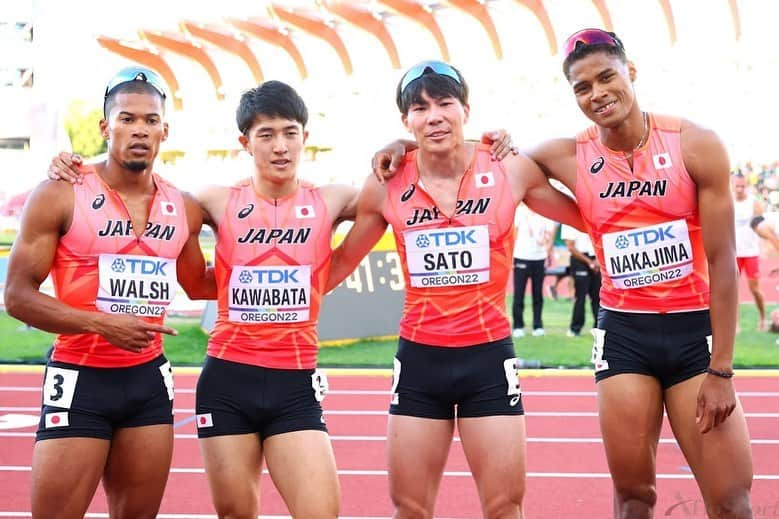 川端魁人さんのインスタグラム写真 - (川端魁人Instagram)「世界陸上🇺🇸  4×400mR 2分59秒51 4位  日本記録＆アジア記録🔥  最高のチームでした🇯🇵  #世界陸上　#japan  #aflosport」7月25日 21時06分 - kit_817kk