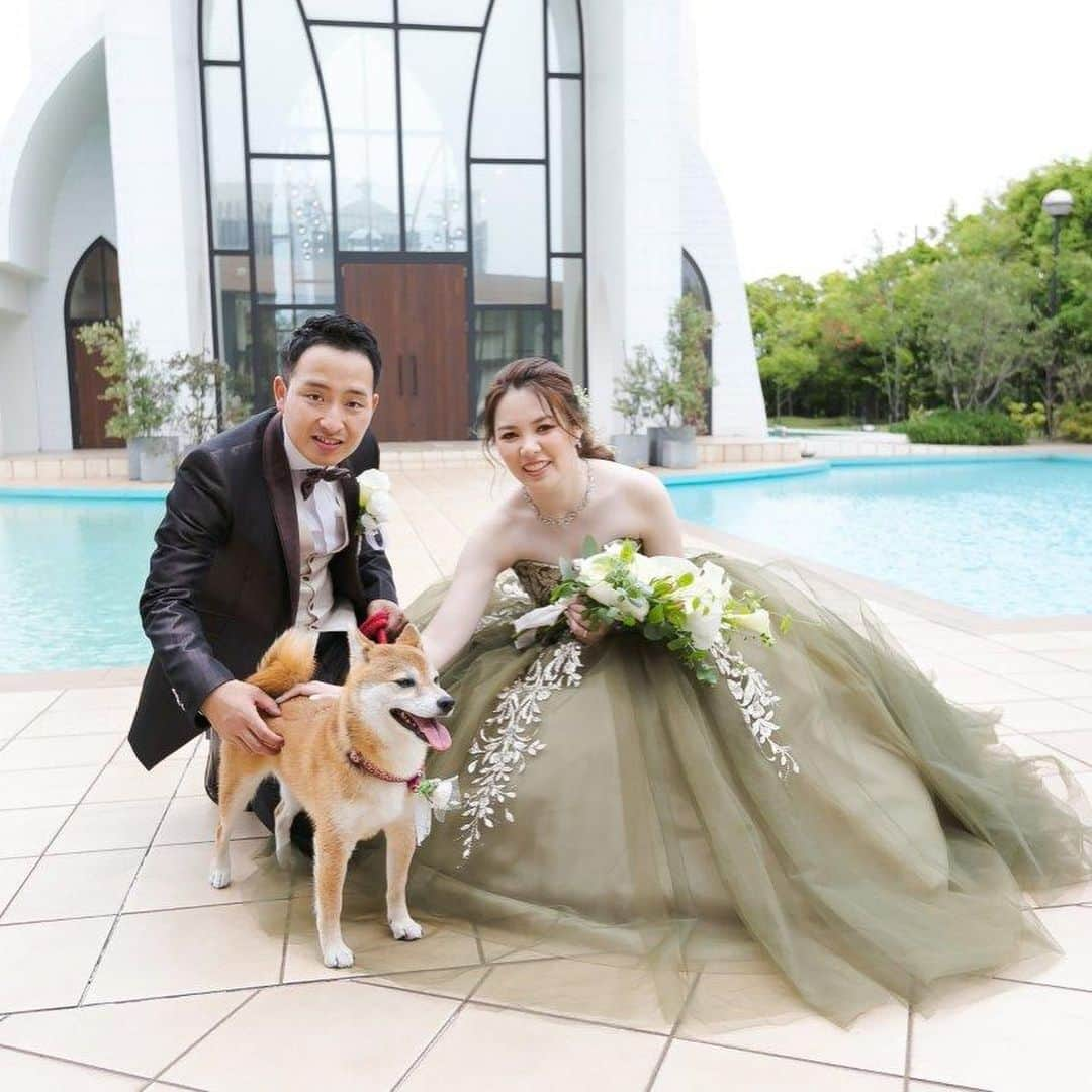 アンジェローブ 名古屋 結婚式場さんのインスタグラム写真 - (アンジェローブ 名古屋 結婚式場Instagram)「. @weddingisland_angerobe をフォローして. 『 #アンジェローブ 』のタグで. お写真を投稿してくださいね＊*. . ——————————. .  愛犬と一緒のウエディング🐶 ワンワン！ 特別な日に一緒にいられて嬉しいな❤︎ . ——————————. .  -アンジェローブの公式HPをcheck＊* http://www.angerobe.co.jp/sp/ -ブライダルフェアの予約はコチラから♪ http://www.angerobe.co.jp/sp/fair/ . ——————————. . ぜひ『 #アンジェローブ 』のハッシュタグで. ウェディングの写真を投稿してくださいね＊*. ステキなお写真はこちらのアカウントで. リグラムさせていただきます♪. . また『#アンジェローブ』のハッシュタグで. 投稿していただいた#アンジェ嫁 様は. 必ずフォローさせて頂きます💕  プレ花嫁さんも卒花嫁さんも. ずーっと繋がっていきましょう💕 ——————————. . #新郎新婦 #結婚式写真 #ワンちゃんと結婚式  #wedding  #weddingdress  #笑顔 #名古屋結婚式場 #プレ花嫁  #ナチュラルウエディング #結婚式準備 #フォト婚 #東海プレ花嫁 #名古屋プレ花嫁 #リゾート婚 #名古屋結婚式場リングドッグ #婚約 #プロポーズ #港区 #金城ふ頭 #写真結婚式 #海外挙式 #犬と結婚式 #結婚式フォト #リングドッグ #自由な結婚式 #犬 #いぬすたぐらむ」7月25日 21時32分 - weddingisland_angerobe