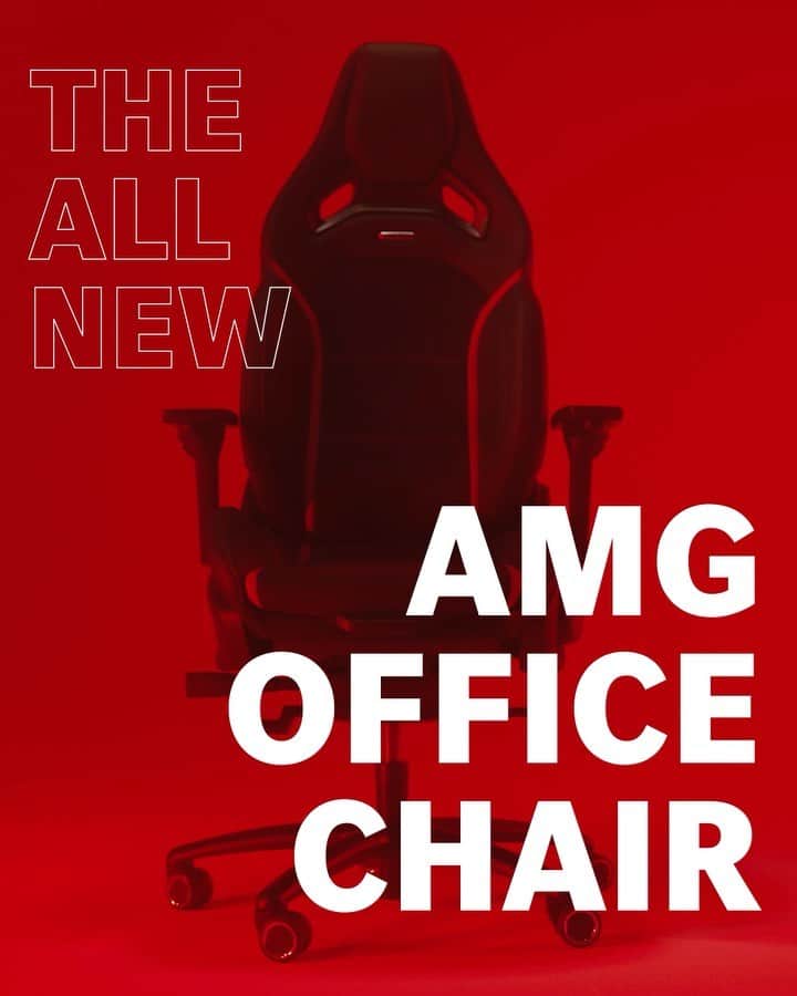 Mercedes AMGのインスタグラム：「The usual combination of performance and comfort now comes ​to the desk in the form of the AMG Office Chair.   #MercedesAMG #AMG #AMGOfficeChair」