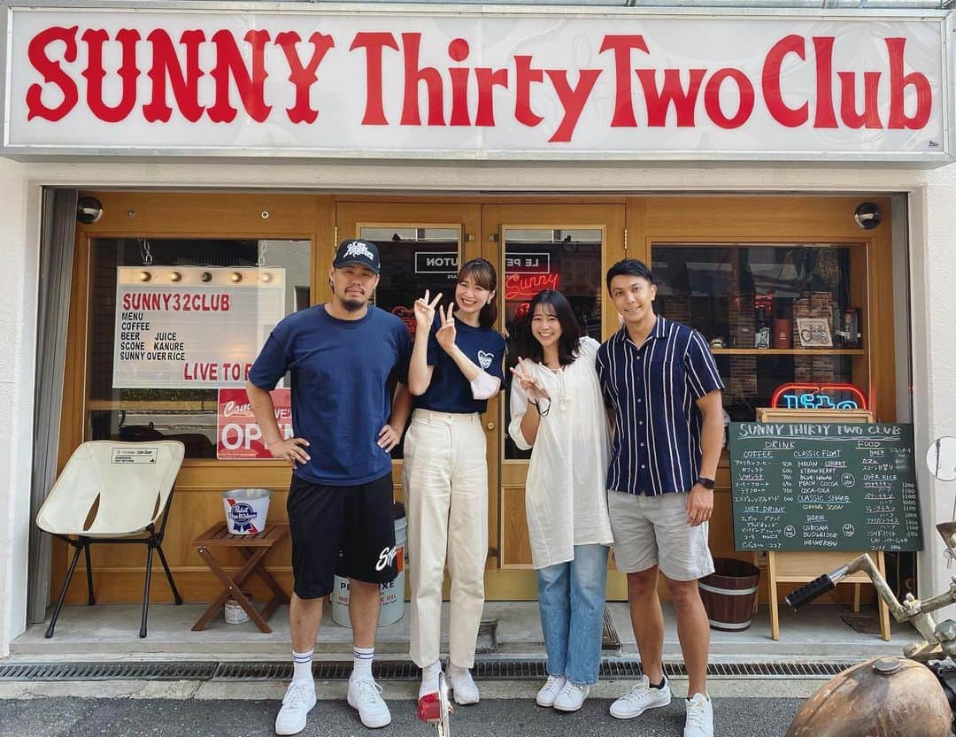 坂口佳穂のインスタグラム：「皆さんに会いに @sunny_thirty_two_club  へ☕️🧡  ありがとうございました❤️‍🔥 美味しかった〜 生き返った〜🍨  #大阪カフェ」