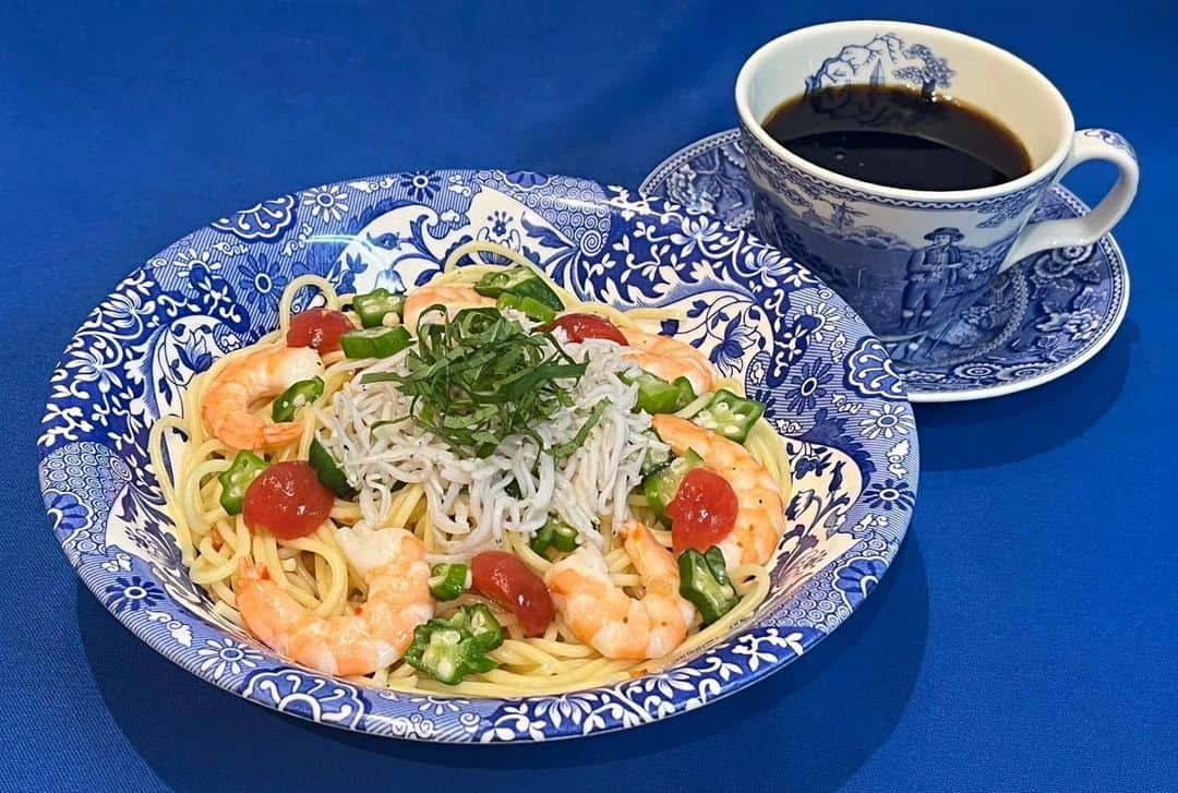 TRAMCAFE 西武池袋本店のインスタグラム：「冷製パスタ🍝 オクラ・シラス・大葉・トマトガーリックの風味  #池袋グルメ  #池袋カフェ  #池袋ランチ  #池袋ディナー  #池袋スイーツ  #池袋デート  #池袋好き  #池袋東口  #池袋カフェ巡り  #池袋西武百貨店」