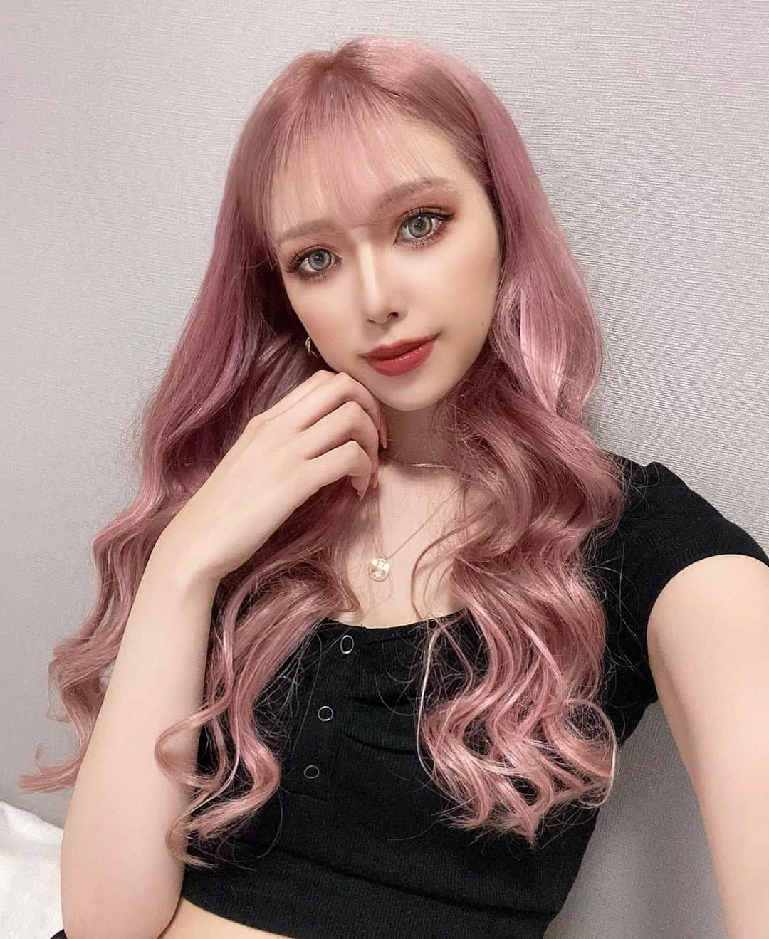 yui kimuraのインスタグラム：「可愛すぎるpink🍒💕💕 ｷﾑｷﾑさんｶﾗｰ💇🏼‍♀️ @hairmakekimkim」