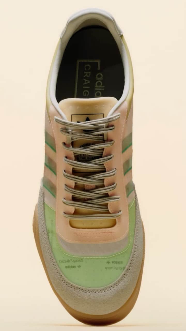 adidas Originalsのインスタグラム：「See the beauty in the process.  ​ adidas Originals and @craig__green re-interpret the 1988 SQUASH from the archives for the 21st century. By revealing the internal layers and industrial colors which are usually left hidden, the silhouette celebrates the art of construction.  ​ Available now on the adidas CONFIRMED app and at select retailers.  ​ --   Film: @dantobinsmith   Music: @studiofredericsanchez」