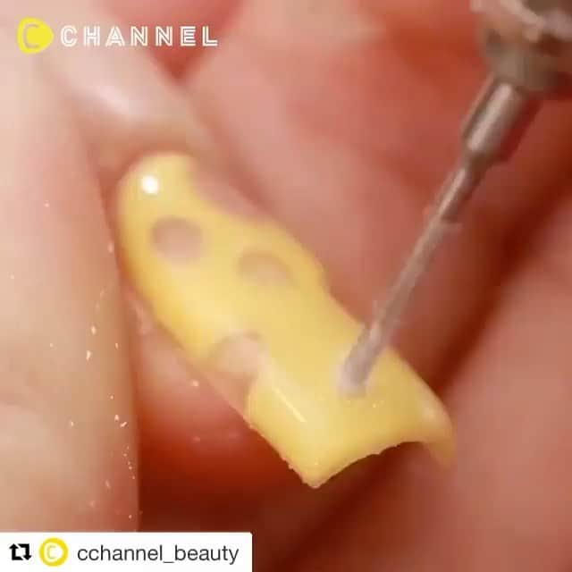 Nail Designsのインスタグラム：「Cheese 🧀🧀🧀🧀 . credit: @cchannel_beauty ・・・」