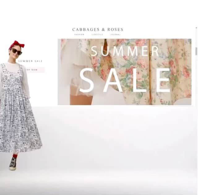 キャベジズ&ローゼズのインスタグラム：「🌸 SUMMER SALE 🌸⁣ www.cabbagesandroses.com⁣ @cabbagesandroses_shop」