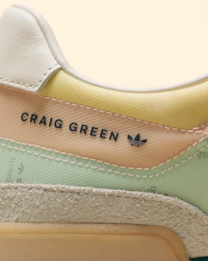 エルエヌシーシーのインスタグラム：「@adidasoriginals and @craig__green debut CG SQUASH POLTA AKH, a new style that’s a tribute to adidas design heritage.  Pre-order now on LN-CC.」
