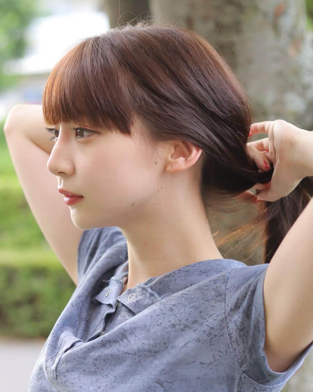 荻野由佳のインスタグラム：「早く涼しくなって欲しいなーー😆😆夏も好き！」