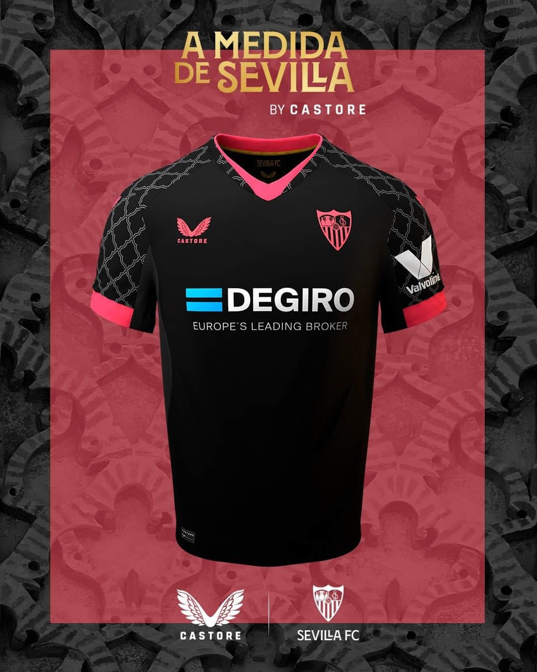 セビージャFCのインスタグラム：「🆕 Siempre hemos llevado la Giralda muy dentro y, a partir de ahora, también la llevaremos por fuera. 😉  Contra los gunners estrenamos nuestra tercera equipación, hecha #AMedidaDeSevilla. ❤  🛒 Hazte con ella: link en nuestra bio」