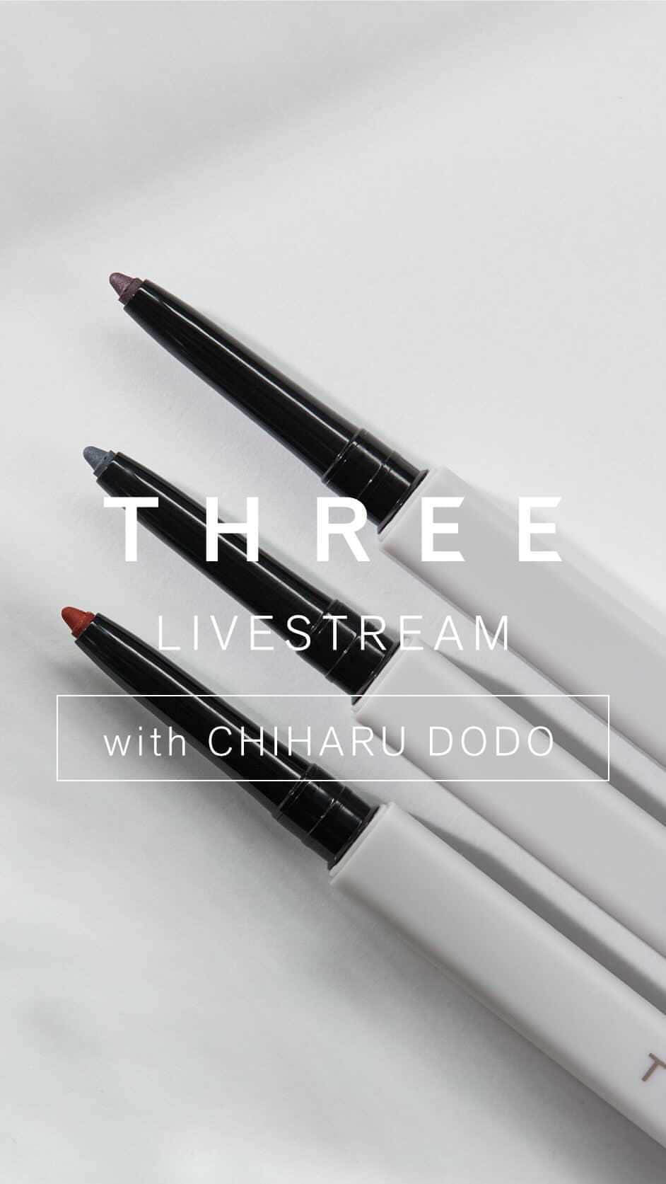 THREEのインスタグラム：「THREE x CHIHARU DODO SPECIAL LIVESTREAM  ゲストのスタイリスト百々千晴さん（@dodo_chiharu）とともに、2022 AUTUMN MAKEUP COLLECTION 1stメイクを中心にご紹介。  【発売日】 ▼1st 公式オンライン限定先行発売中  全国発売日：8/3(水) ※現在、THREE店舗でご予約受付中   ▼2nd 先行発売日：8/3(水) 公式オンライン/伊勢丹新宿店/阪急うめだ本店 　　　　　　8/17(水)ジェイアール名古屋 タカシマヤ 全国発売日：9/7(水)   【PRESENT】 Autumn コレクションを含む8,800 円（税込）以上ご購入いただいたお客様に、「THREE タイニーポーチ デュオ」をプレゼントいたします。  #threecosmetics #2022THREEAUTUMNMAKEUPCOLLECTION」