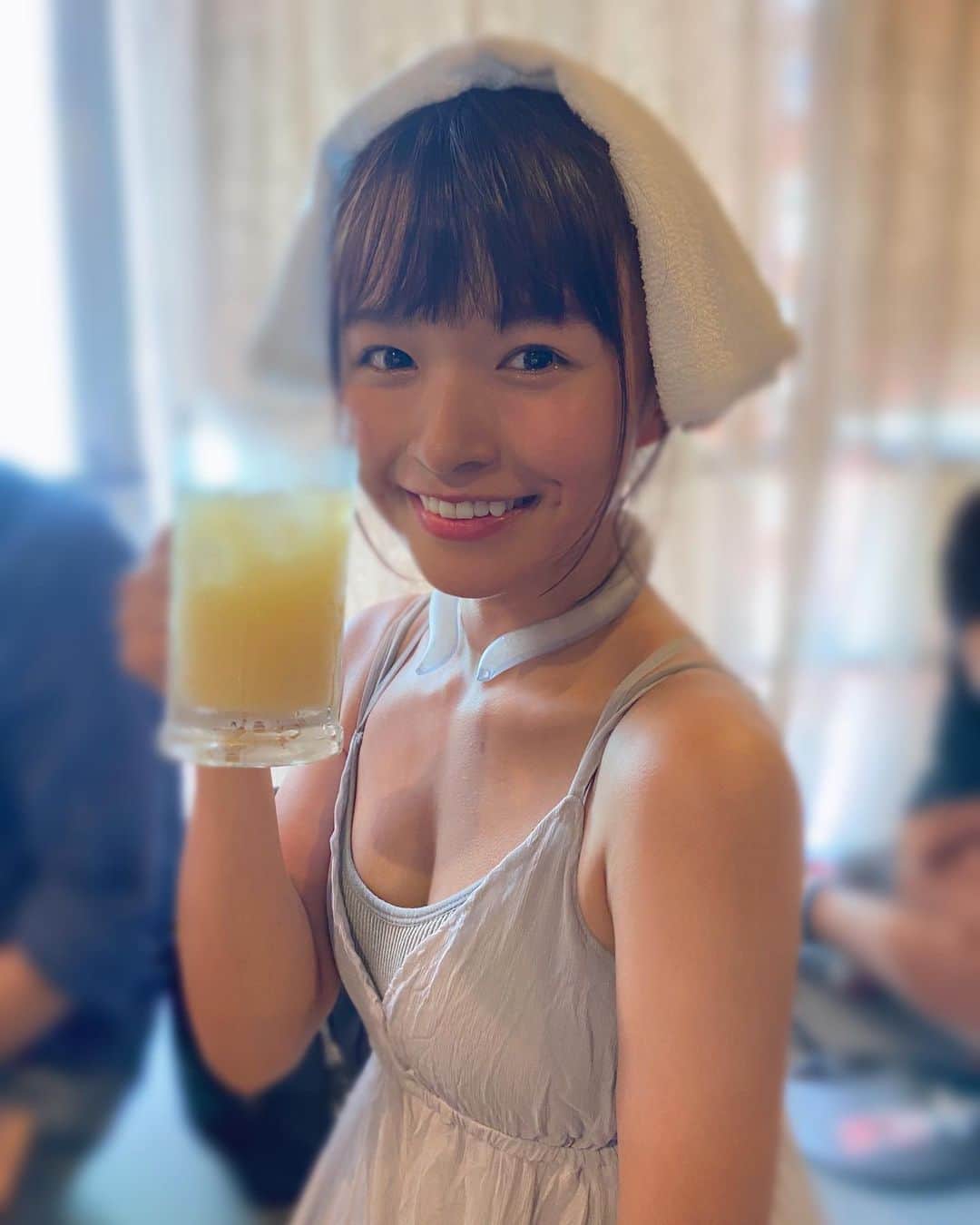 百川晴香さんのインスタグラム写真 - (百川晴香Instagram)「１日楽しかった🐣💕サウナではありません😂😂😂 #japanesegirl #followme」7月30日 23時18分 - momokawaharuka