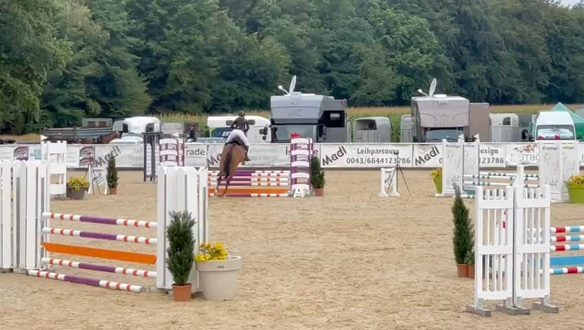 サラ・フォスターのインスタグラム：「I guess I officially am back in the saddle. Thank you to the most  incredible barn in Germany @reitanlagewolfesing and their trainers @pachma901 @isabel.marie.maier for giving me the confidence after all these years away from the sport. And to scooby, there is no horse like you. I love being your step mom ❤️」