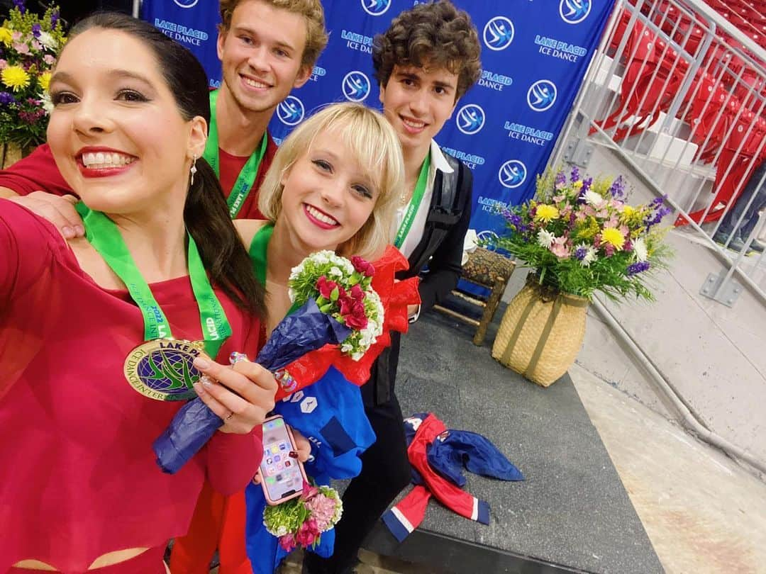 ロレイン・マクナマラのインスタグラム：「Thank you to everyone who helped make it such a wonderful week in Lake Placid! We’re so proud to come out of our first two events with first place finishes! Looking forward to the rest of the season♥️」