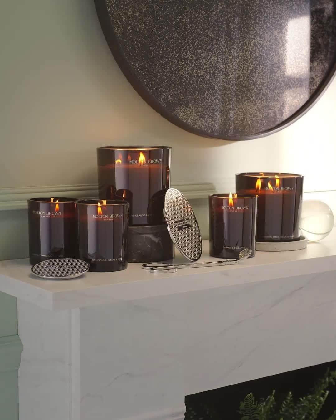 モルトンブラウンのインスタグラム：「Three reasons to love our NEW Scented Candles:  1. Made with higher fragrance concentrations 2. Timeless design to suit all spaces 3. Accessorise with our Elegant Wick Trimmer and Candle Lid to keep them at their best」