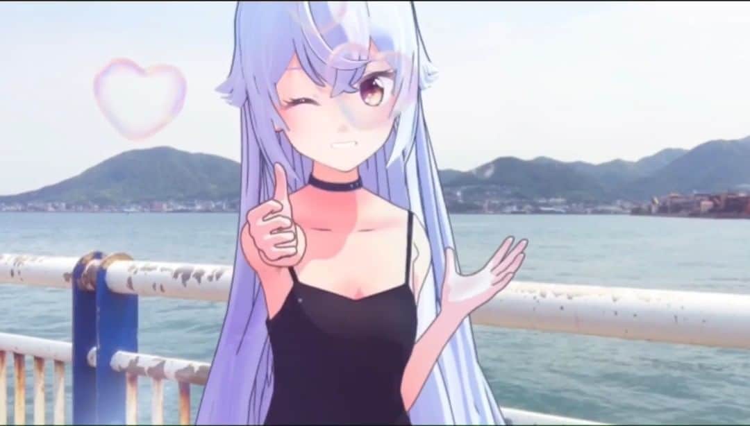 のインスタグラム：「I'm a virtual girl!😘 Be good friends!!!✨  #azumalim」